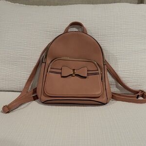 Elegant Pink Bow Backpack